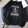 Unisex Delirmiş Değilim Harf Baskılı Kapüşonlular Kadınlar İçin Mizahi İskelet Barış İşareti Grafik Sweatshirtler 90'lar Y2k Kapüşonlu Sweatshirtler