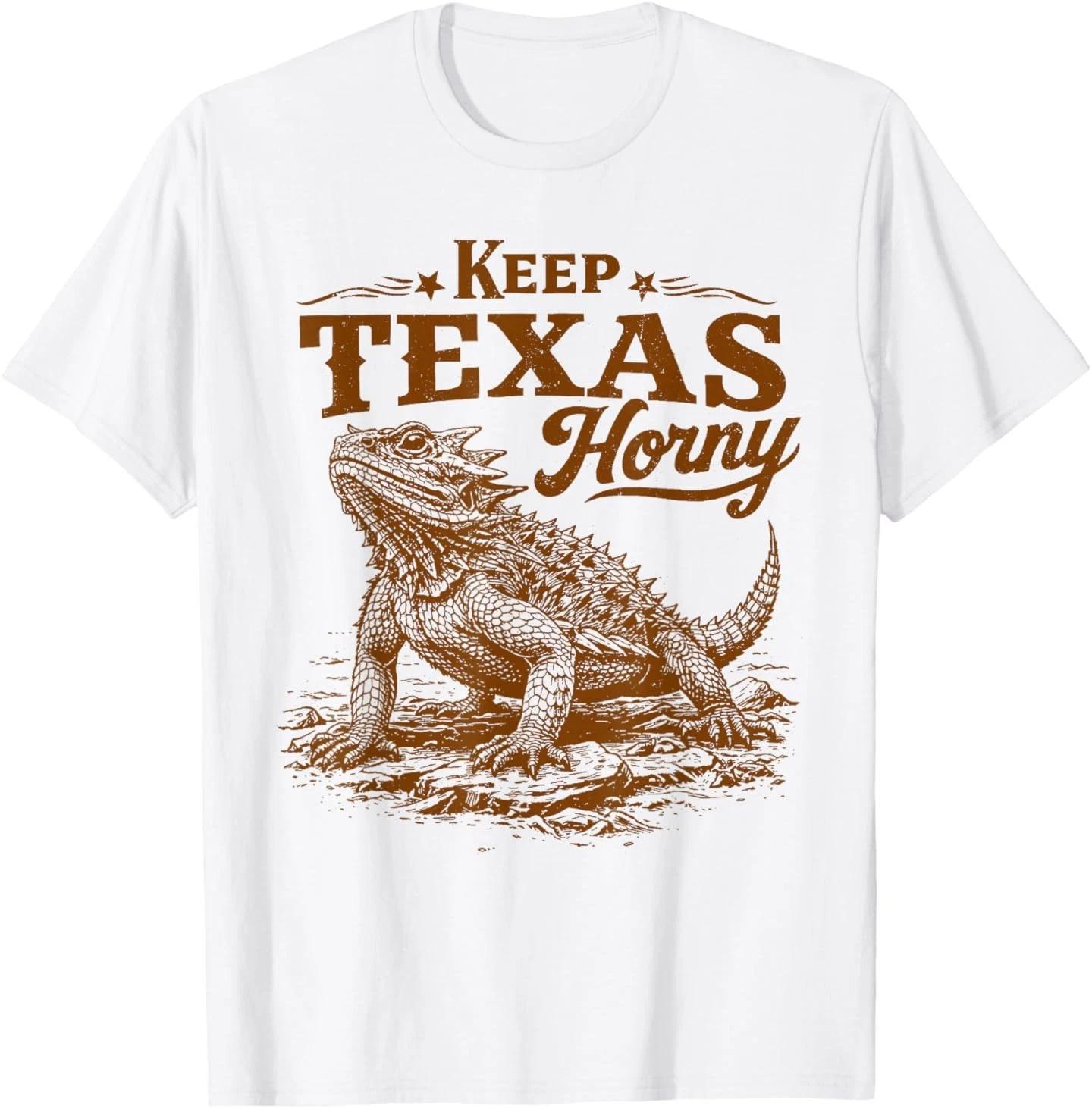 

Horned Lizard Lover Reptile Mom Funny Keeps Texas A Horny T-Shirt 2XL