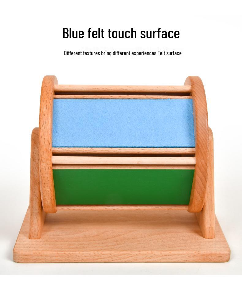 Beech Wood Rainbow Drum: Montessori Color Recognition Toy for Infants & Toddlers (0-3 Years).