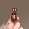 Women Hairpin Non-Slip Design Brown Bear Decor Hair Clip Scalp Friendly Hairpin Hair Styling Tool Hair Accessories