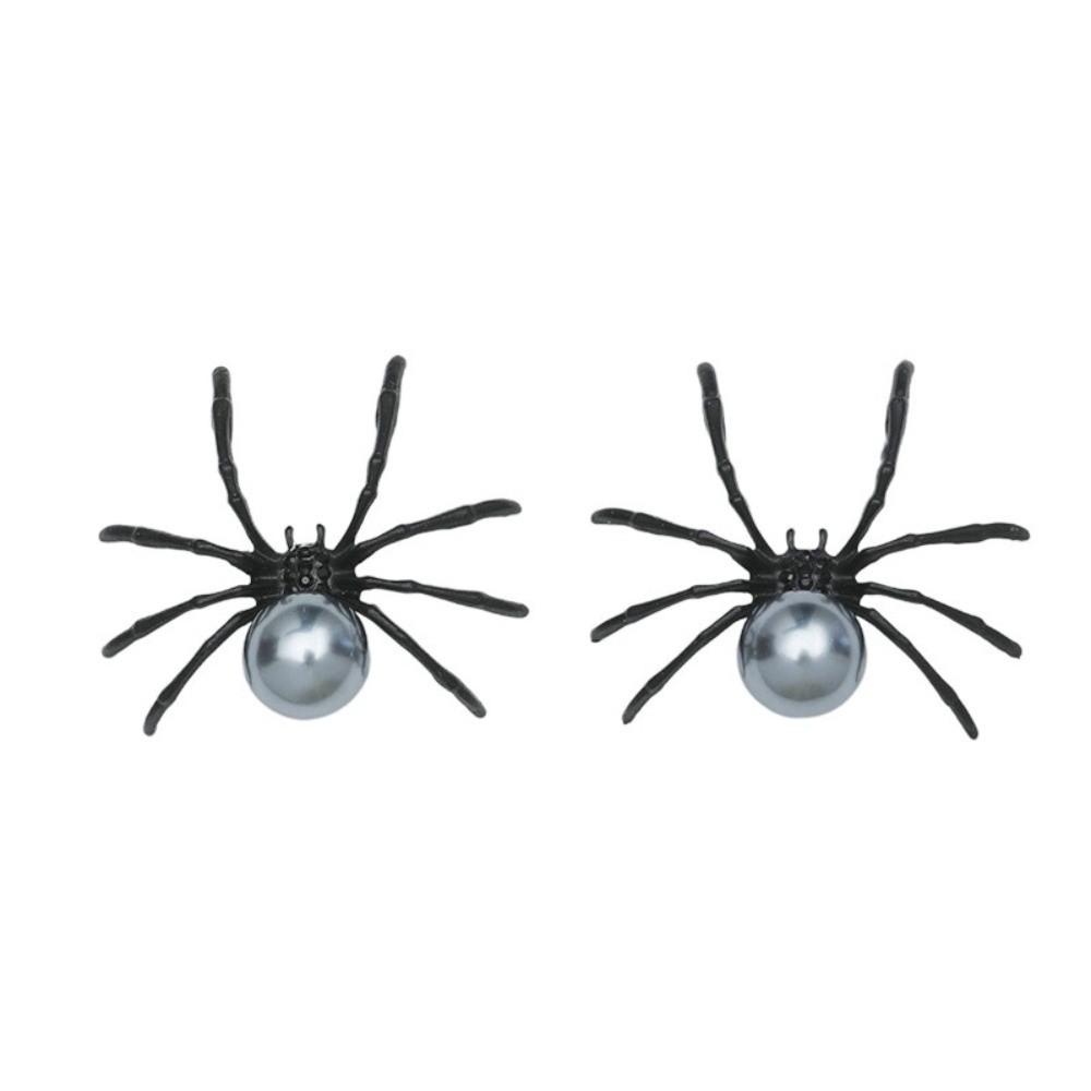 Dark Style Spider Stud Earrings Zinc Zinc Alloy Pearl Earrings Vintage Halloween Earrings Women