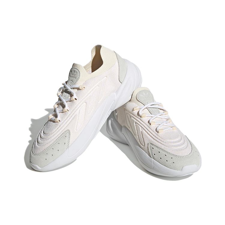 Adidas Originals Ozelia Knit Shock Absorbing Durable Non-Slip Low-Top Sports Casual Shoes Women Sneakers White Gray GX6943
