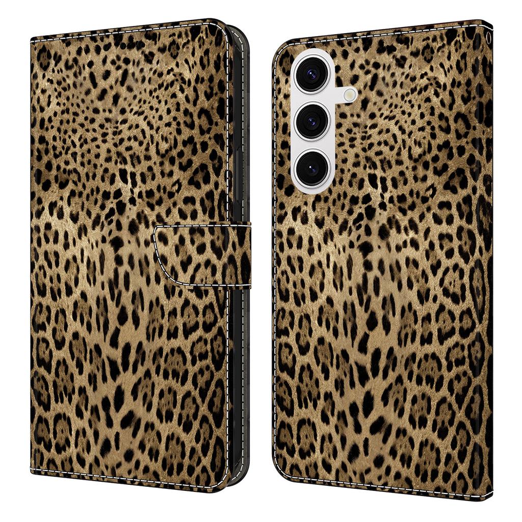 Pro Samsung Galaxy S25 Peněženkové pouzdro Vzorový potisk PU kůže Skládací stojánek Kryt na telefon