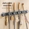 Suction Cup Mop Holder: Wall-Mounted, No-Drill Adhesive Hook for Bathroom Storage
