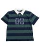 SK8ER ROCK 88 Stripe Rugby Shirt ((D/Green*Navy))