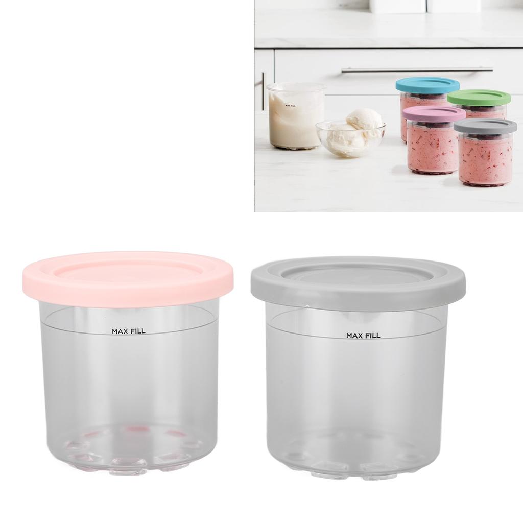 2PCS Ice Crm Pints Cup 600ml Ice Crm Container Storage Jar for   NC299AMZ NC300s