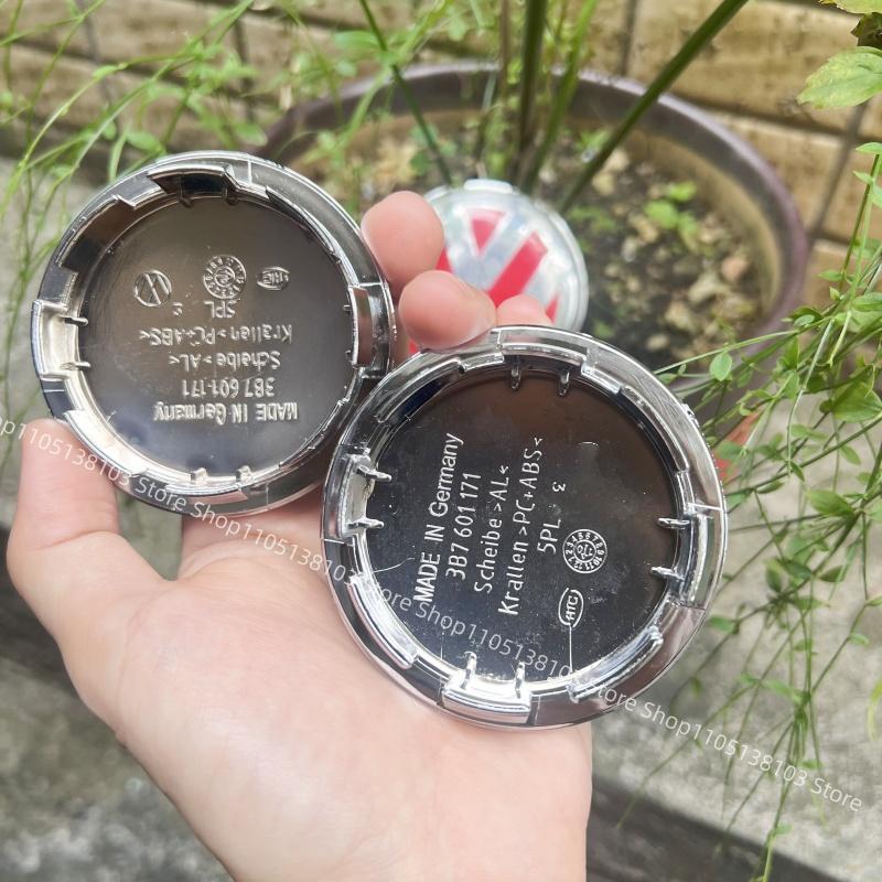4pcs 65mm Car Wheel Center Hub Cap for VW Wolfsburg Edition Golf GTI R Logo Badge Hubcaps OEM 3B7601171
