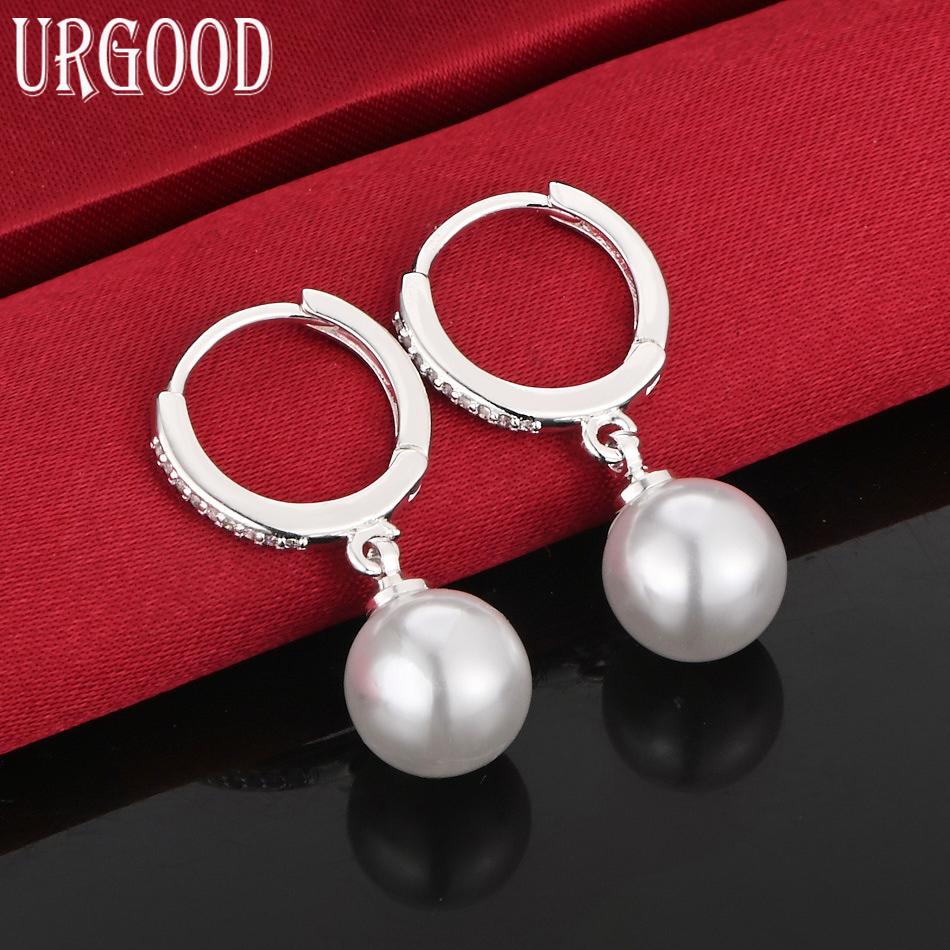 Σκουλαρίκια με Μαργαριτάρια 12mm από Ασήμι Στερλίνα 925 Νυφικά Κοσμήματα