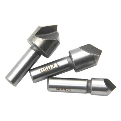 3PC 90° Máquina de chanfrar de borda única Fresa de corte Chanfrar Rebarbação Escareador Broca Conjunto de ferramentas para trabalhar madeira