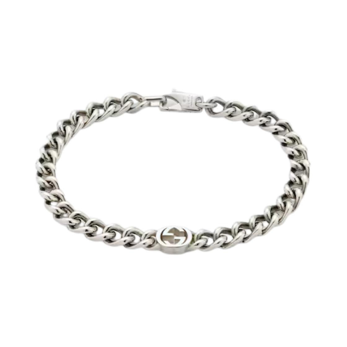 

Gucci Interlocking Double G Pendant 925 Silver Bracelet Unisex bracelet 843736J84000818 18