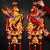 Cartoon 5D New Year Pendant Flocking Cloth Horse Year Chinese New Year Couplets Door Window Decor Home