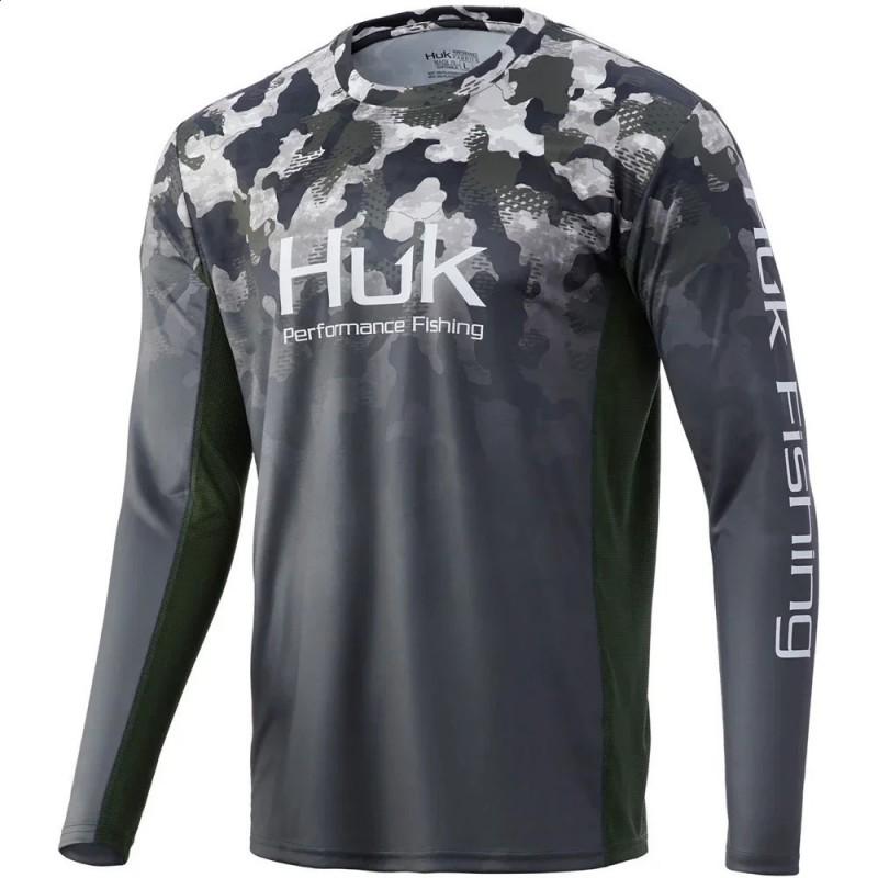 Mens Quick-Dry UV Protection Fishing Shirt Long Sleeve Breathable Ice Silk Cycling Jersey Outdoor Sports Summer