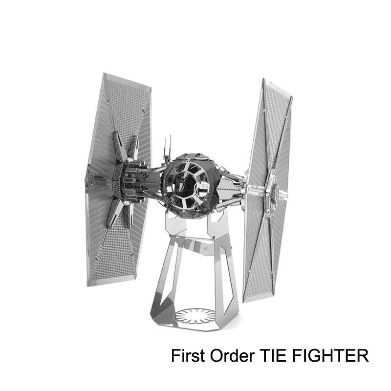 3D Metal Puzzle Set: Star Wars Series - Millennium Falcon, R2D2, TIE Fighter Assembly Model, Ideal Birthday Gift