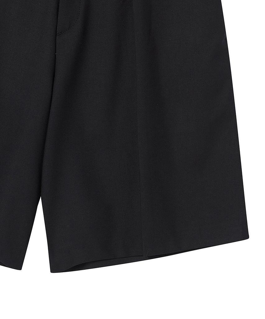 BEYOND CLOSET [Collection Line] Lux Blend Fabric Half Pants Black