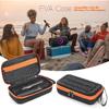 XBERSTAR Microphone Case for JBL Partybox Encore, Portable Organizer, Dual Mic Travel Case, Battery Version