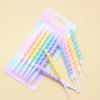 Suck Card Macaron Color Thread Birthday Candle Romantic Baking Creative Party Colorful Graceful Spiral Candle