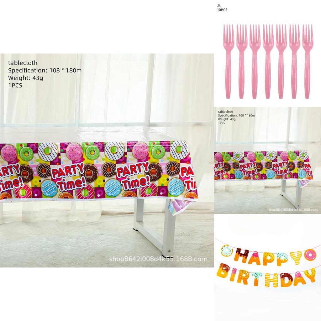 Delightful Donuts Theme Party Supplies For Kids Birthday With Plates Cups And Decor