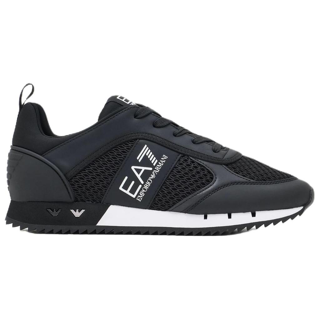 Emporio Armani EA7 Round Toe Lace-Up Color Block Low-Top Casual Shoes Unisex sneakers Black 7X000334AF18610MC001
