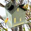 Solar Powered Bird Feeder Bird Feeding Container Squirrel-proof Parrot Food Container For Lawn Patio Backyard Hangable Parakeet