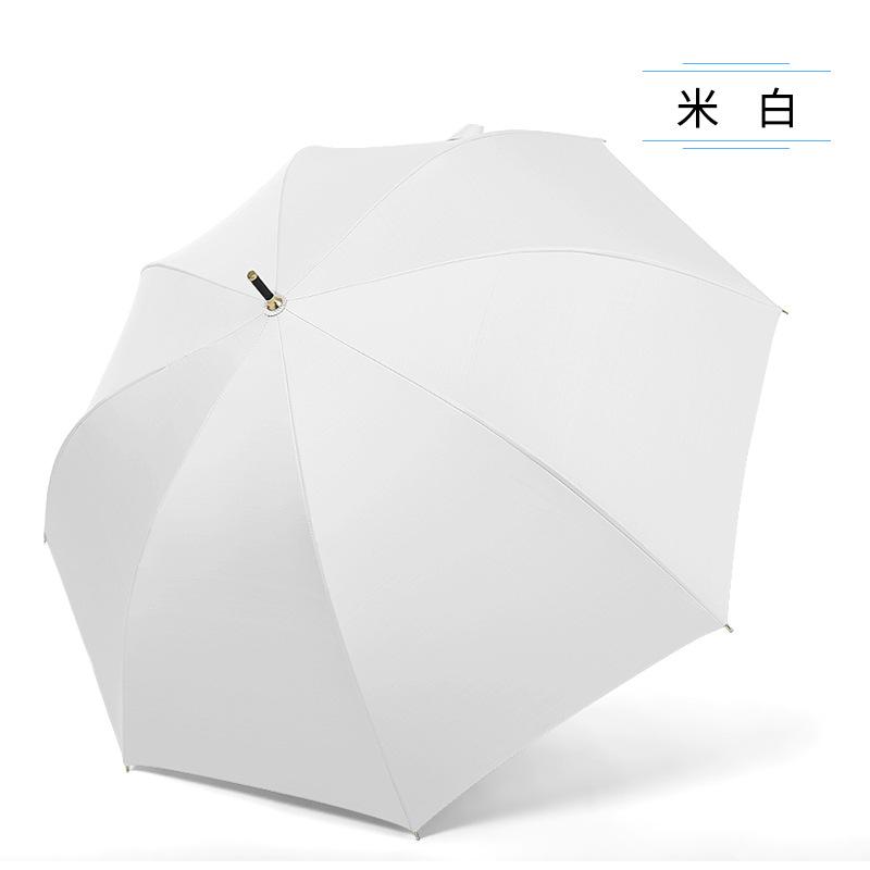 Japanese small fresh 8 bone vinyl straight rod umbrella long handle umbrella simple retro advertisement
