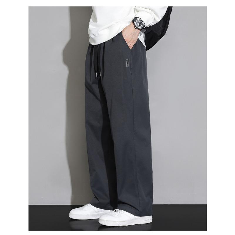 Men's Drawstring Waist Casual Pants Loose Fit Pocket Detail Streetwear Bottoms