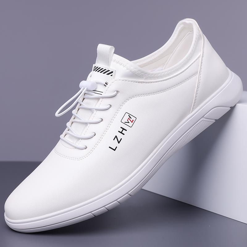 Fashion Male Lightweight Skate Shoe Mens Stylish Sneakers Leather Outdoor Vulcanize Shoes Handmade Flats 2025 New Men Casual Footwear