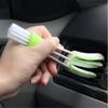 Multifunction Car Air Vent Cleaner Mini Double-end Micro Fiber Vent Duster Removable Cloth Cover Portable Cleaning Brush For Car