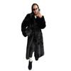Womens Long Faux Fur Coat With Belt Thick Warm Fashion Outerwear