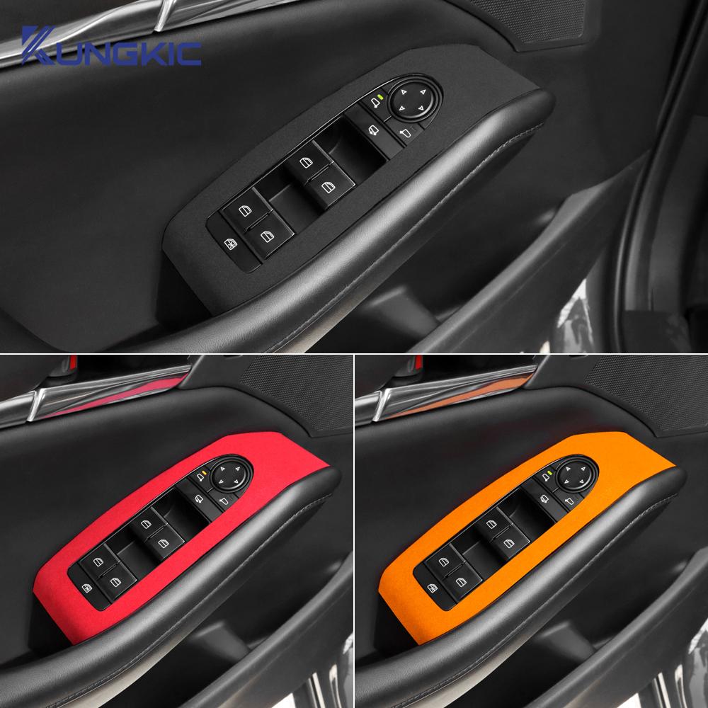 BKD1 Top Suede Trim LHD RHD Sticker For Mazda 3 BP M3 Axela 2019 2020 2021 2022 2023 2024 2025 Car Window Lift Panel Interior
