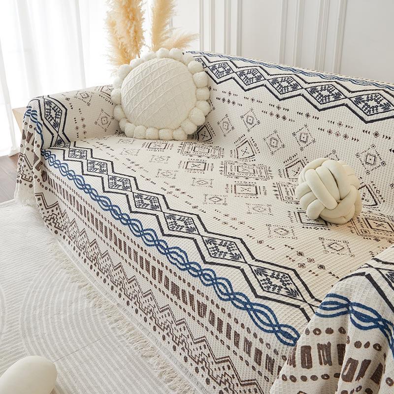 

Полотенце для дивана в этническом стиле, универсальный четырехсезонный чехол для дивана, одеяло для дивана, полное покрытие, цельный чехол для дивана «все включено», подушка-чехол 180*130CM