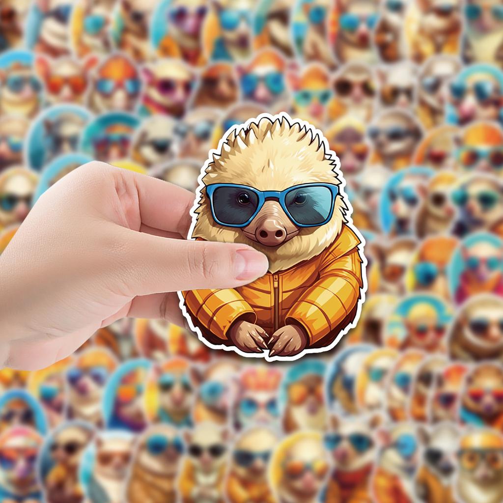 100 Anthropomorphic Mole Doodle Stickers Skateboard Suitcase Car Decoration Stickers Waterproof Creative Hand Note Stickers