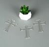 Traceease 3" Inches Cross Shape With Hole Clear Acrylic Ornament Blank Transparent Keychain Pendantsfor DIY Crafts Projects
