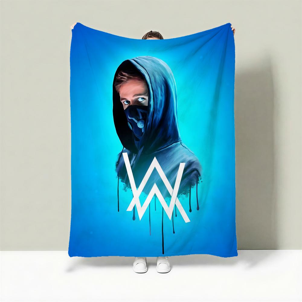 DJ A-Alan Walker Throw Lightweight 240g Flannel Blanket Soft Skin-friendly for Summer Cooling 75X95CM