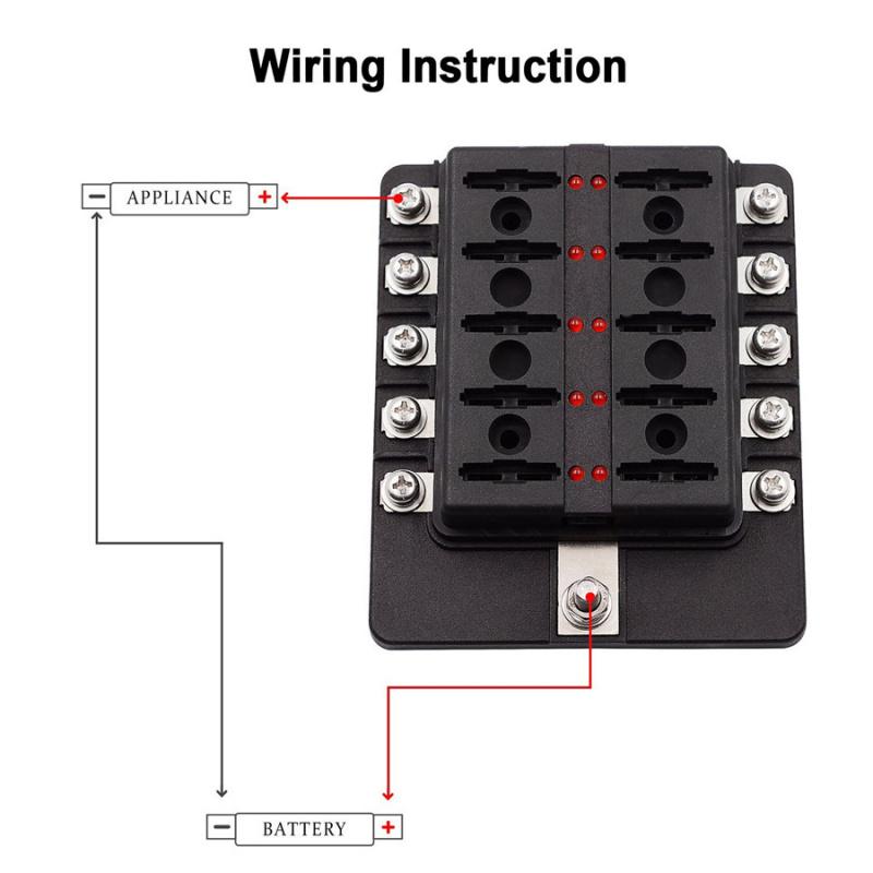 10-Position Fuse Box-With Accessories
