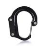 Bag Hanger of Quality Carabiner Hanger Bag Backpack Hook Compact SS Size LinK-th [Set 2, 2025, Assured, Third-Party Inspected] (Black & Black)