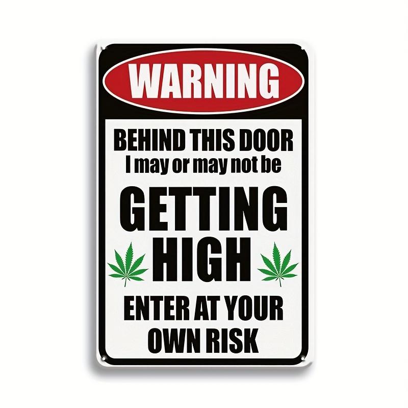 Warning Notice Vintage Metal Tin Poster Funny Metal Tin Signs Posters Plate for Garage Bar Cafe Club Home Room Wall Decor