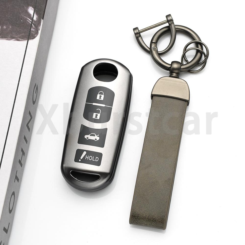 Auto Fob For 2 3 4 Buttons Mazda Cx-5 Cx5 Cx-3 Cx7 Cx-9 2 3 6 Atenza Axela Demio Tpu Car Key Case Cover Shell Holder Keychain