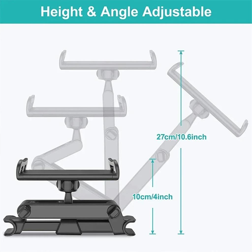 Soporte universal para reposacabezas de asiento trasero de coche, para iPad Air de 1, 2, 4 y 11 pulgadas, rotación de 360 grados, mini tableta, PC, soporte para teléfono de coche.