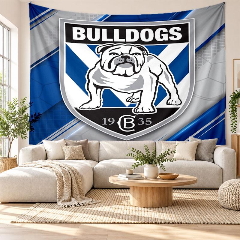 Canterbury-Bankstown Bulldogs Wall Tapestry, Soft Fabric Wall Hanging, Decorative Backdrop For Bedroom Home Wall Art
