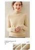 Women's Cashmere Sweater: Soft, Thick, Solid Color, Half-High Neck, Loose-Fit, High-End Knit Pullover for Winter.