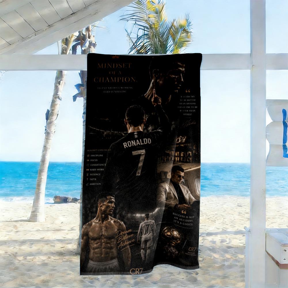 Ronaldo's Legacy Football Beach Towel Soft Durable Quick-Dry Comfortable Lightweight