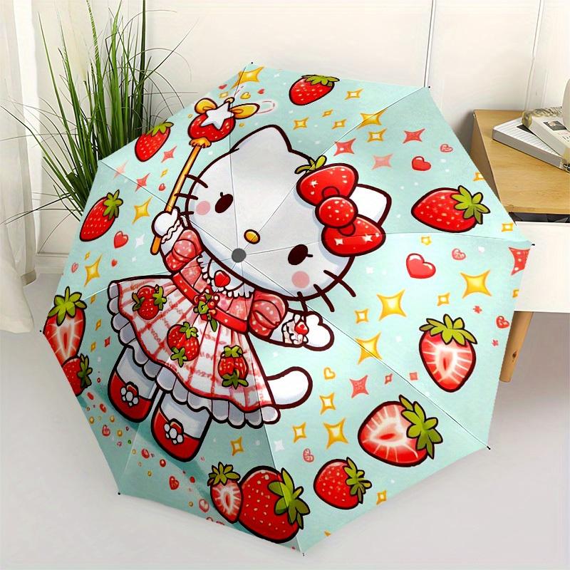 

1pc Strawberry Magic Wand Dress Umbrella with Plastic Handle,Suitable for All Seasons Home Travel Outdoor UmbrellaSanlio538