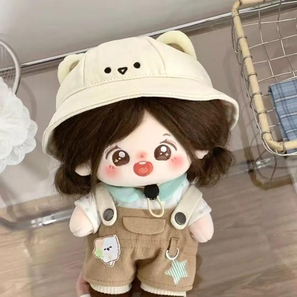 2026 New High-Quality 20cm Doll Outfit Cute Camping Cat Clothes for Plush Cotton Dolls Overalls Outfit Dress-Up Accessories