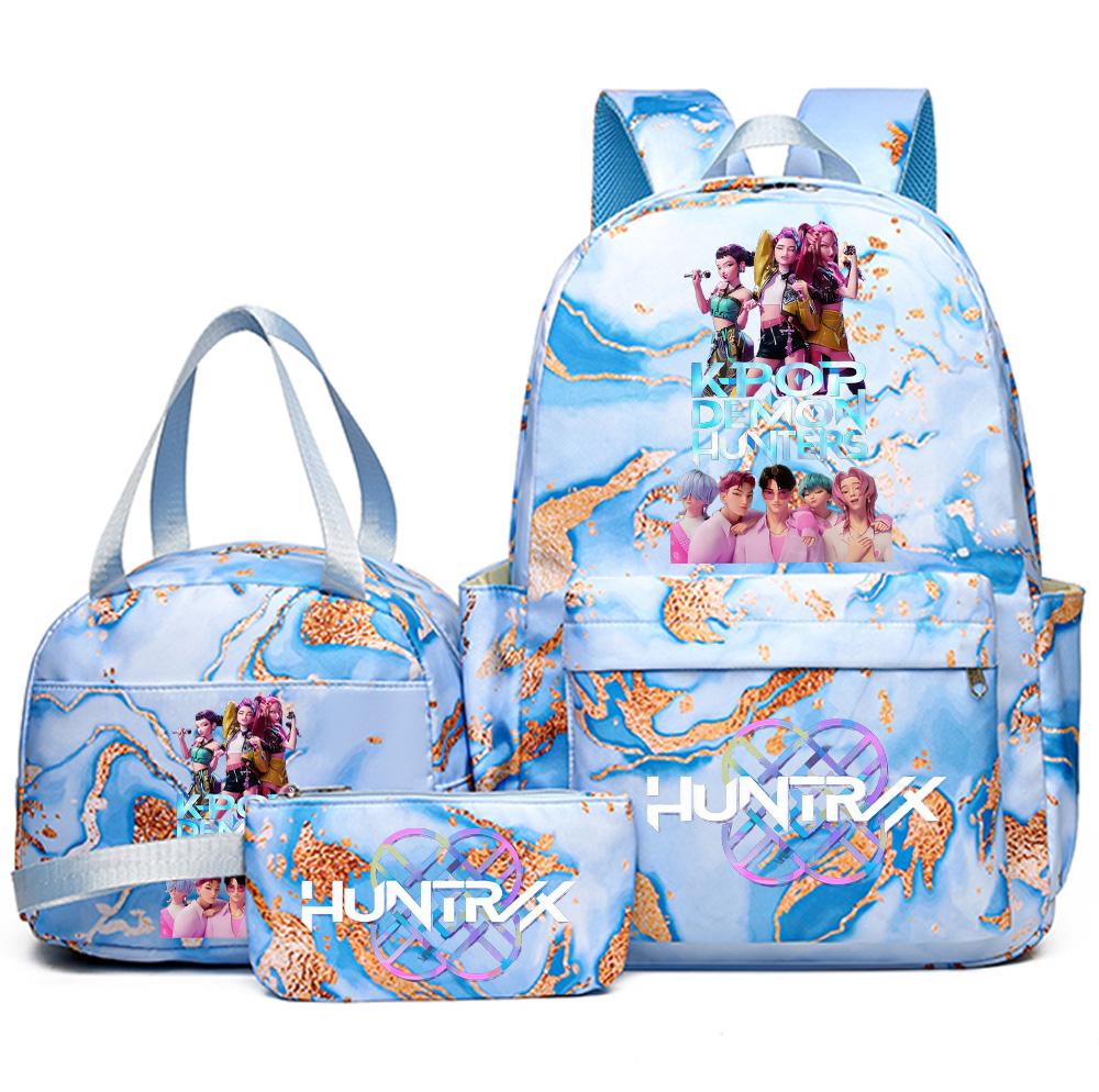 3-teiliges/Set Anime niedlich K-pop Bedruckter Rucksack mit Handtasche Federmäppchen für Teenager Schüler Mädchen Jungen Schultasche Schultasche Damen Große Kapazität Reisetasche
