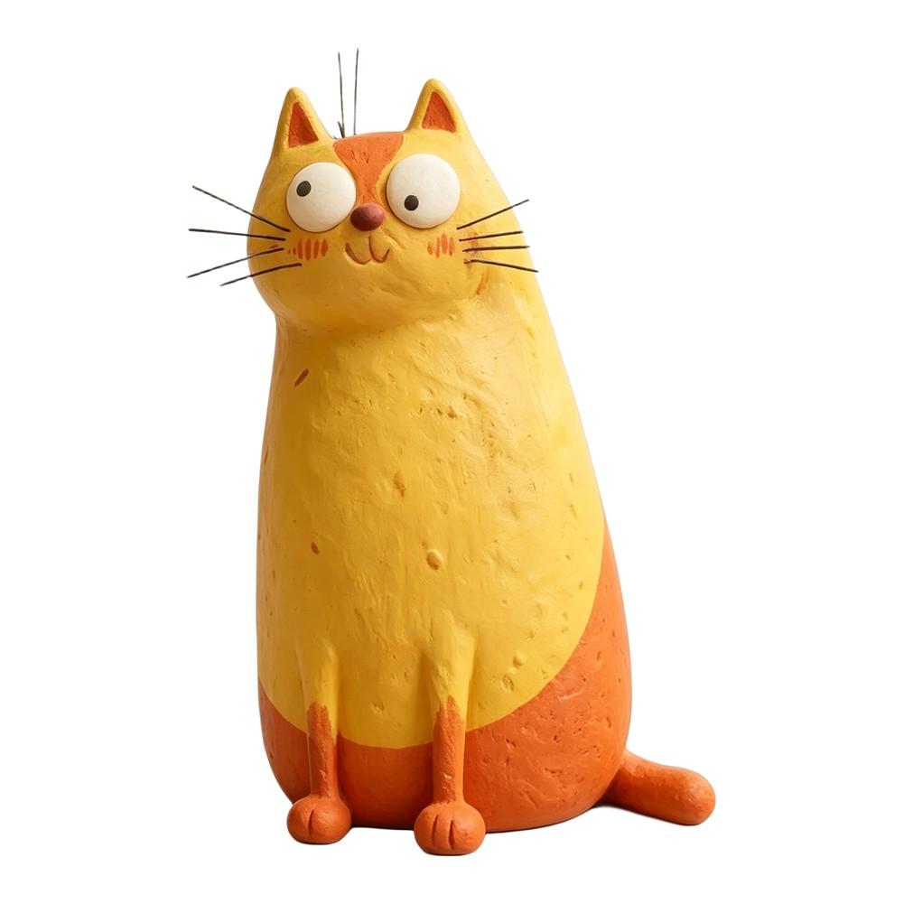Figurina di Gatto in Resina Fatta a Mano Animale Minimalista PER SCULTURA Decorazione per la Casa Regalo Ornamento per Gatto Simulazione Cartone Animato
