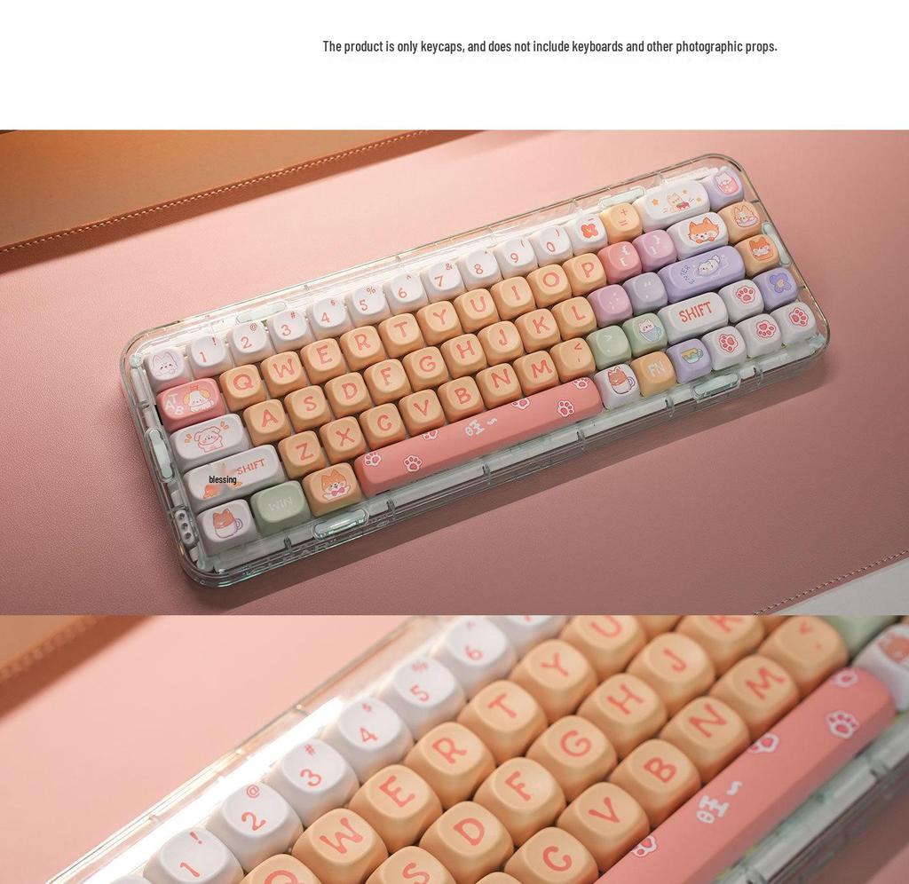 Crayon Shin-chan Cute Pink Custom PBT Keycap for Mechanical Keyboards