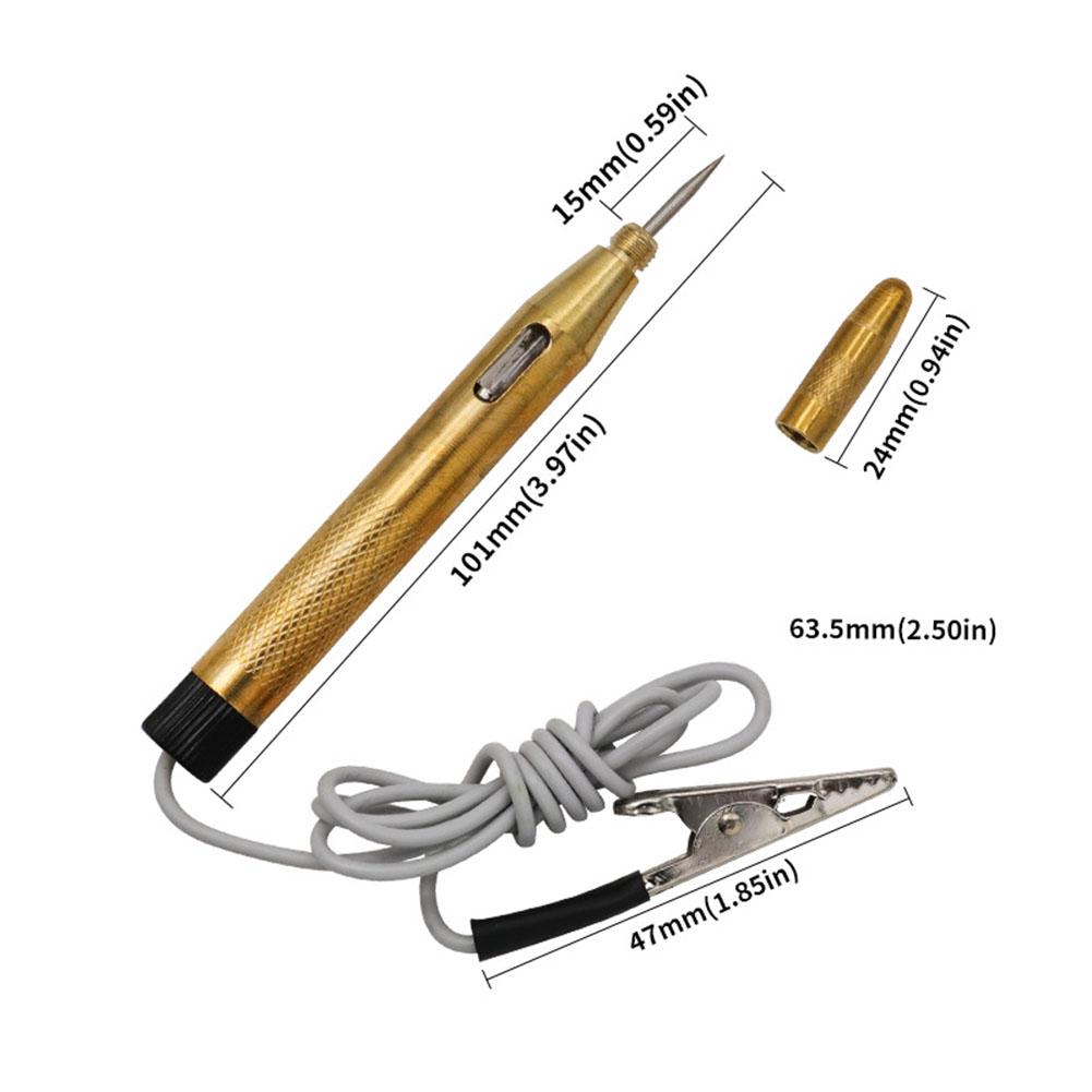 

Electrical Voltage Tester Pen Probe Lamp Car Light Circuit Tester Lamp Detector 6V/12V/24V Probe Pen Pencil Test Light