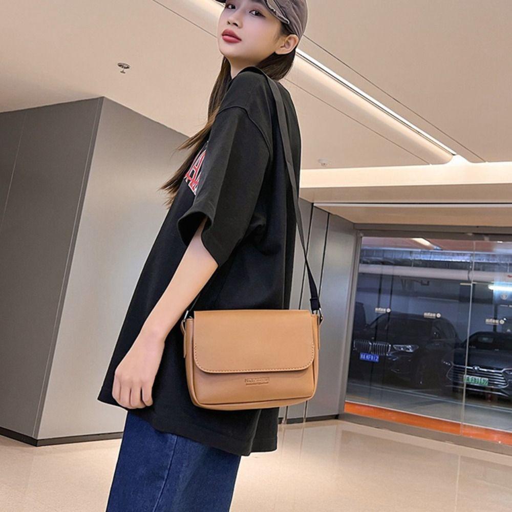 Rectangular Men Crossbody Bag PU Leather Shoulder Bag Fashion Women Messenger Bag  Camping