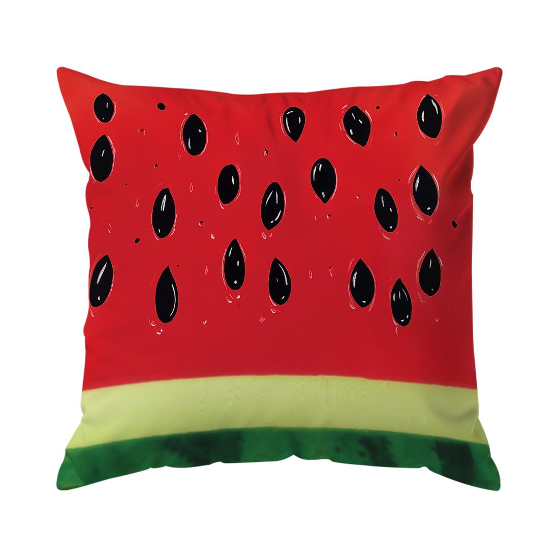 Pcs Watermelon Singlesided Printed Pillowcase Cushion Coversuitable For Living Roombedroomcar Decoration 40x40cm 16x16in