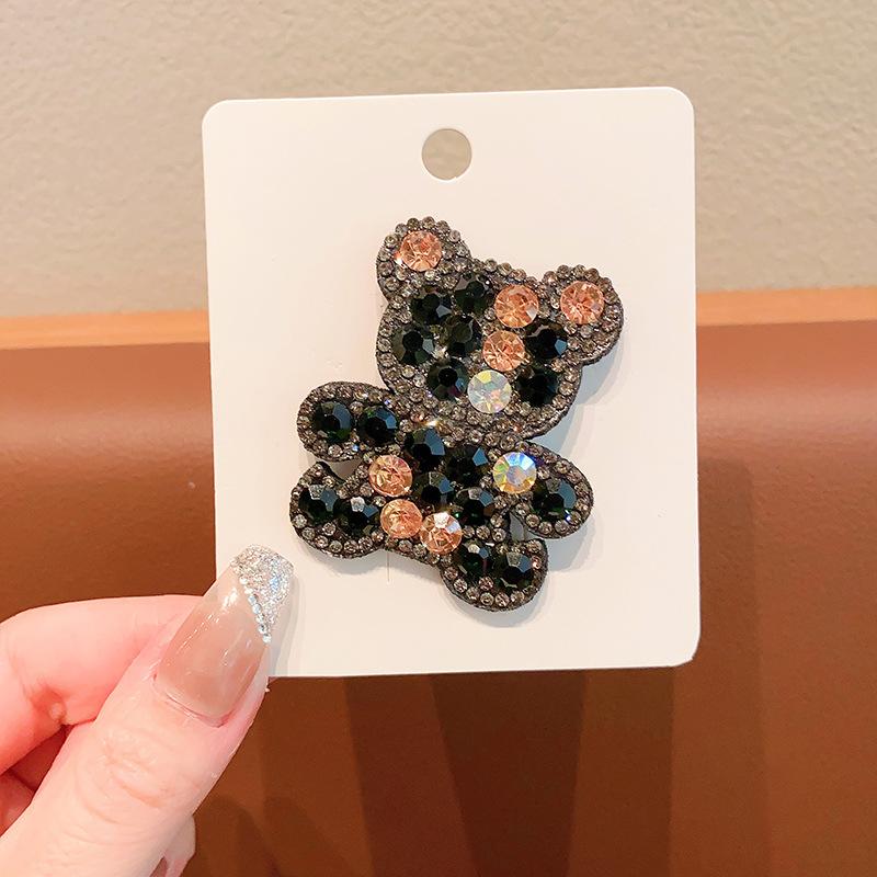 

1 шт. Нова мила принцеса, маленький ведмедик, шпильки для дівчаток, дитячі головні убори, затискачі для волосся BB, заколки, шпильки, аксесуари для волосся чорний